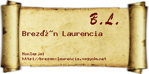 Brezán Laurencia névjegykártya